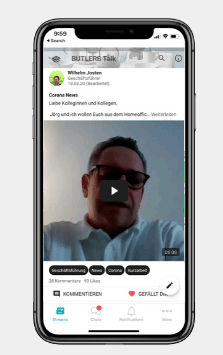 Info-Video über Corona vom BUTLERS-Geschäftsführer